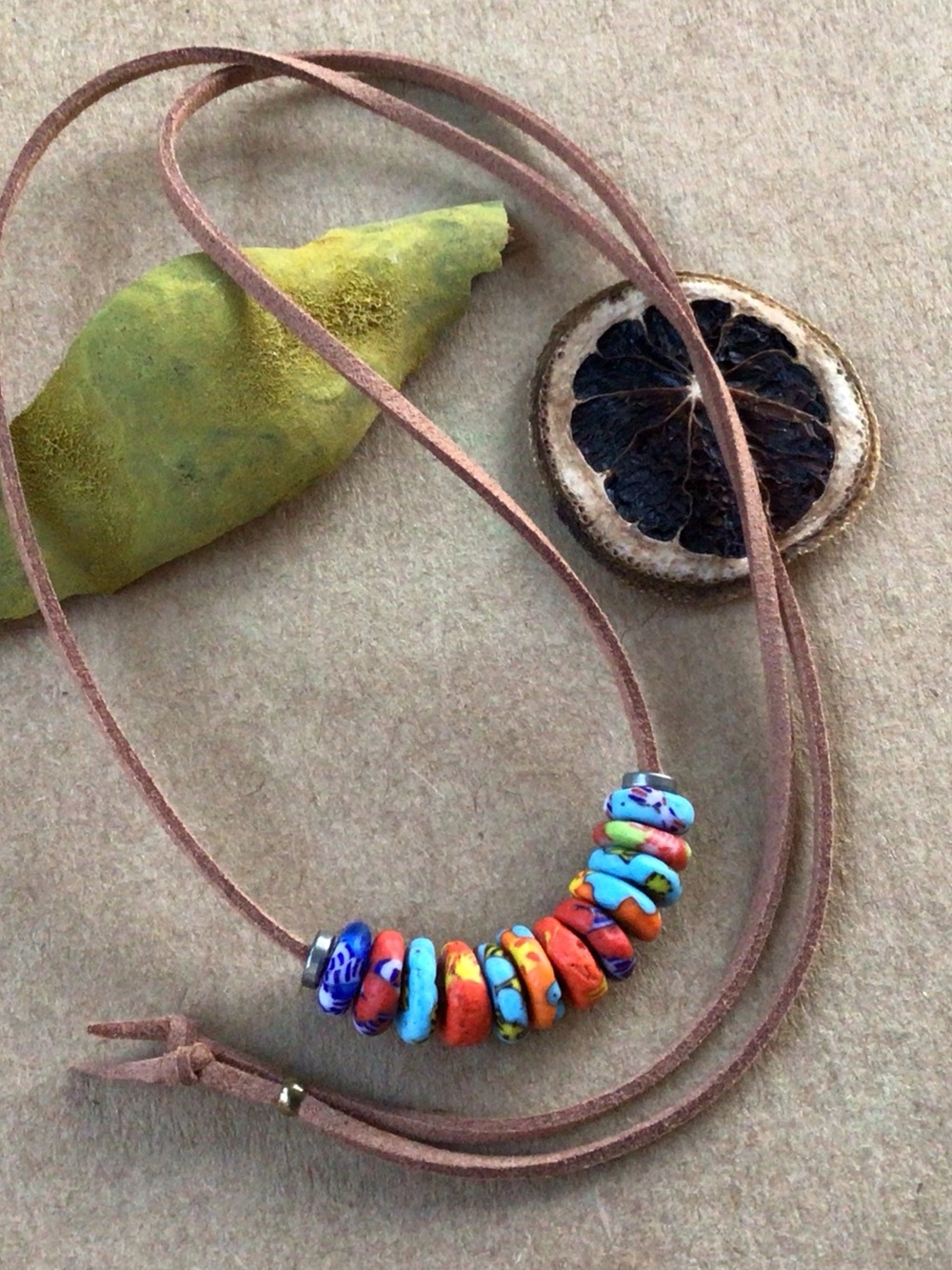 Suede Cord Sundance Charm Necklace